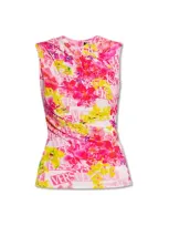 Versace Multicolour Sleeveless Top In Pink