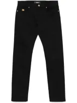 Versace Man Faded Washed Black Jeans - 1013886