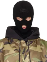 Vetements Knit Ribbed Balaclava In Black