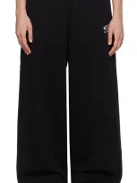 Vetements Black Oval Logo Sweatpants In Black/white