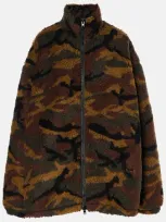 Vetements Camo Fleece Jacket In Green