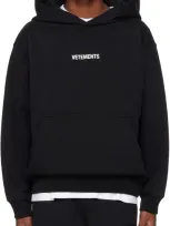 Vetements Logo-print Hoodie In Black