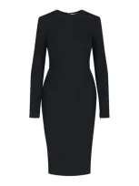 Victoria Beckham Midi Dress In Black