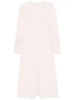 Victoria Beckham Crepe Midi Dress In Rosa