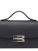 Victoria Beckham Mini Bbuckle Handbag In Black