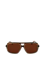 Victoria Beckham Sunglasses In Striped Tobacco