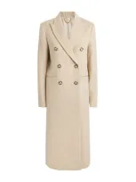 Victoria Beckham Wool-cashmere Coat In Ivory