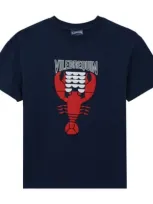 Vilebrequin Kids' Lobsters Organic Cotton T-shirt In Bleu Marine