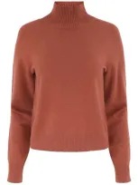 Vince High-neck Raglan-sleeves Sweater In Rosewood