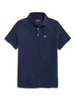 Vineyard Vines Boys' Clean Slub Jersey Polo Shirt - Little Kid, Big Kid In Nautical Navy