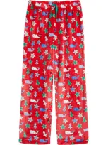 Vineyard Vines Kids' Print Fleece Sleep Pants In Red Velvet Cookies