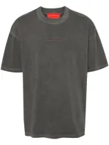 Vision Of Super Cotton T-shirt With Embroidered Logo In Grey