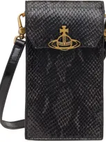 Vivienne Westwood Black & Gray Phone Pouch