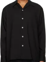 Wacko Maria Black 50's Open Collar Shirt