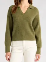 Wayf Sloan Rib Sweater In Olive