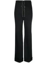 Weinsanto Tie-fastening High-waisted Trousers In Black