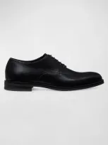 Weitzman Men's Club Calfskin Classic Derby Loafers In Black