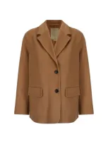 Woolrich Blazer Jacket In Soft Camel