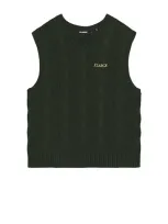 Xlarge Cable Knit Vest In 그린