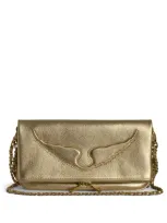 Zadig & Voltaire Rock Clutch In Gold