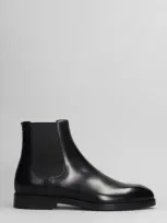 Zegna Torino Ankle Boots In Black Leather