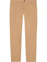 Gucci Cotton Drill Chino In Beige