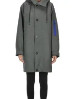 Sofie D'hoore Wool Parka Coat In Grey