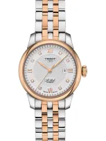 Tissot Le Locle Automatic Diamond Bracelet Watch, 29mm In Silver/rose Gold