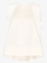 Roksanda Draped Back Sleeveless Top In White