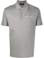 Versace Gv Signature Polo Shirt In Grey