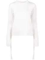 Chloé Draped Strap Knitted Jumper In White