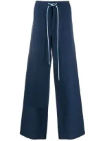 Lanvin Tie Waist Wide-leg Jeans In Blue