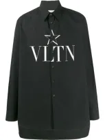 Valentino Vltnstar Logo Print T-shirt In Black