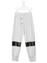 Wauw Capow Kids' Hero Narrow Striped Pants In Grey