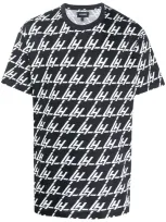 Les Hommes Logo Print T-shirt In Black