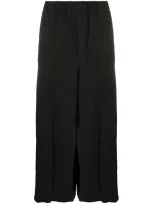 Black Comme Des Garçons Wide-leg Trousers In Black