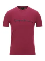 Giorgio Armani T-shirt In Garnet