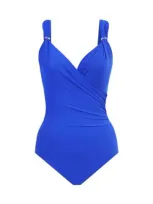 Miraclesuit Swim Razzle Dazzle Siren One-piece Swimsuit In Delphine Blue