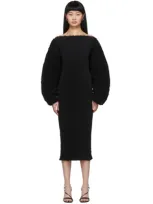 Totême Mia Vana Off-the-shoulder Knitted Dress In Black