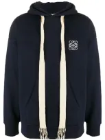 Loewe Logo Print Hoodie Sweatshirt In Blue