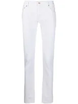 Hand Picked Mid-rise Slim Fit Jeans In White