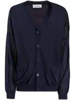 Etudes Studio Slouchy Cardigan In Blue