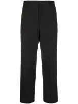 Neil Barrett Contrast Panels Cropped Trousers In Black