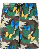 Mc2 Saint Barth Good Trip Mixed-print Swim Shorts In Green