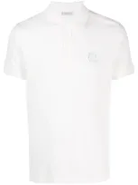 Moncler Logo Patch Polo Shirt In White