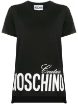 Moschino Couture Print Short-sleeve T-shirt In Black,white