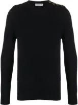 Givenchy 4g Buttons Cashmere Jumper In Blue