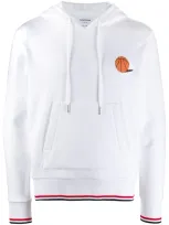 Thom Browne Basketball Icon Hoodie Pullover In White