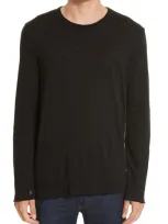 Atm Anthony Thomas Melillo Distressed Long Sleeve T-shirt In Black