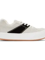 Palm Angels Logo-print Stripe-detail Sneakers In White Black